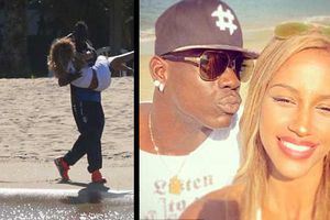 Balotelli y Fanny Neguesha disfrutan de Brasil