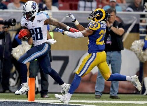 Chris Johnson tuvo una actuación destacada en la victoria de los Titanes contra los Carneros | AP
