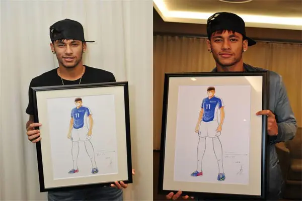 Neymar es dibujado al estilo de los Súper Campeones