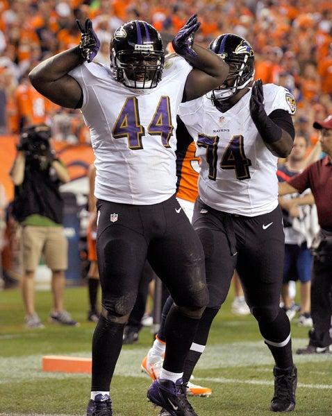 La celebración del touchdown de Cuervos | AP