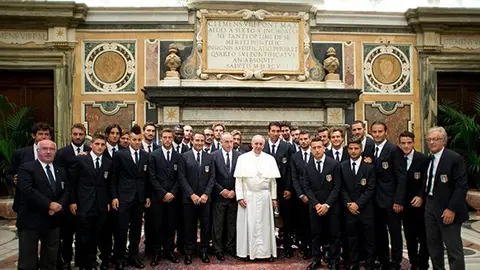 Papa Francisco recibe a selecciones de Argentina e Italia