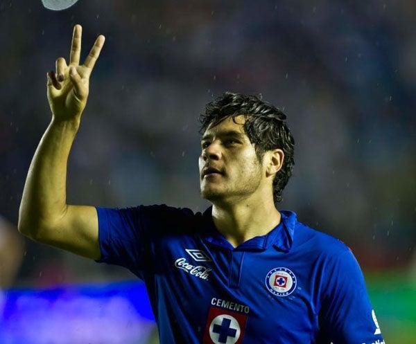 Javier Orozco festeja su segundo tanto | CÉSAR VICUÑA