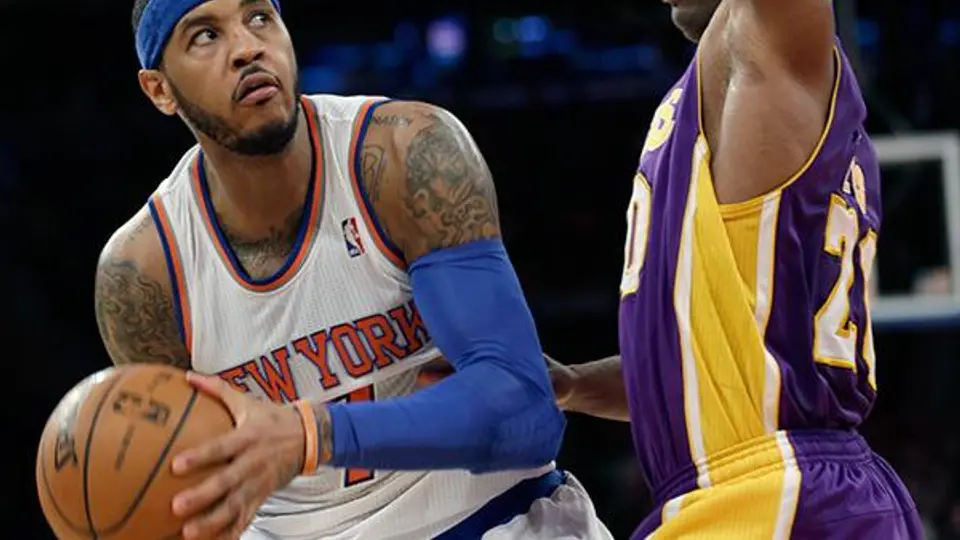 Anthony comanda triunfo de Knicks sobre Lakers