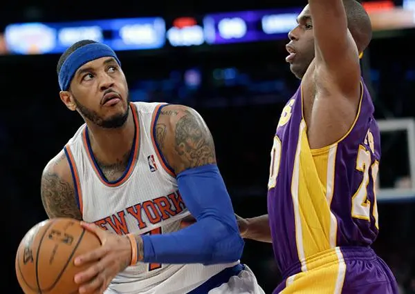 Anthony comanda triunfo de Knicks sobre Lakers