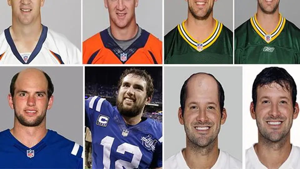 Así se verían algunos quarterback... sin pelo