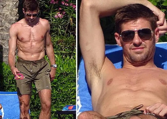 Steven Gerrard muestra musculatura en Dubai