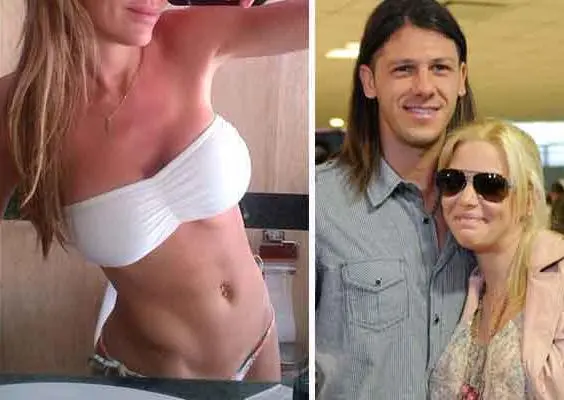 Esposa de Demichelis, sensual en la red