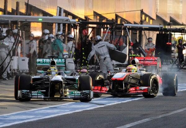 Rosberg por delante de Checo Pérez | AP