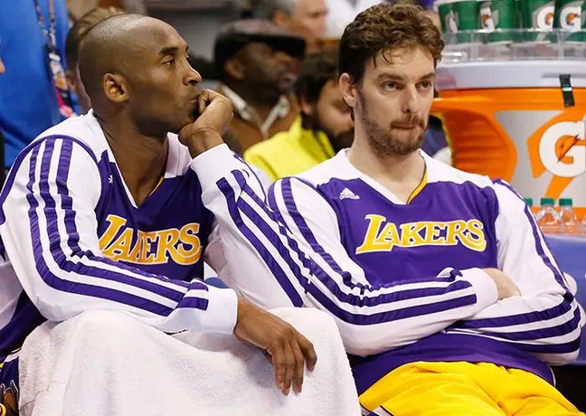Pau Gasol, triste por la lesión de Kobe