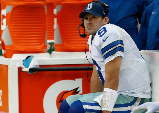 Romo no entrena y quedaría fuera contra las Águilas