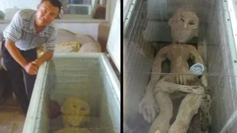 Detienen hombre por fingir que tenía un alien refrigerado