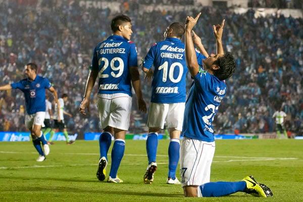 Javier Orozco celebra uno de sus goles | MEXSPORT