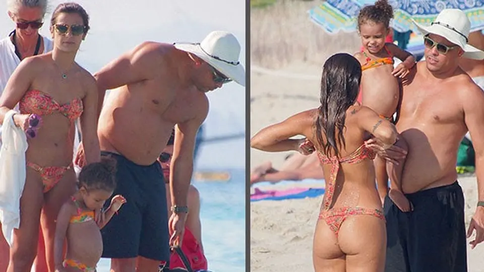 Ronaldo, un padre consentidor en las playas de Ibiza
