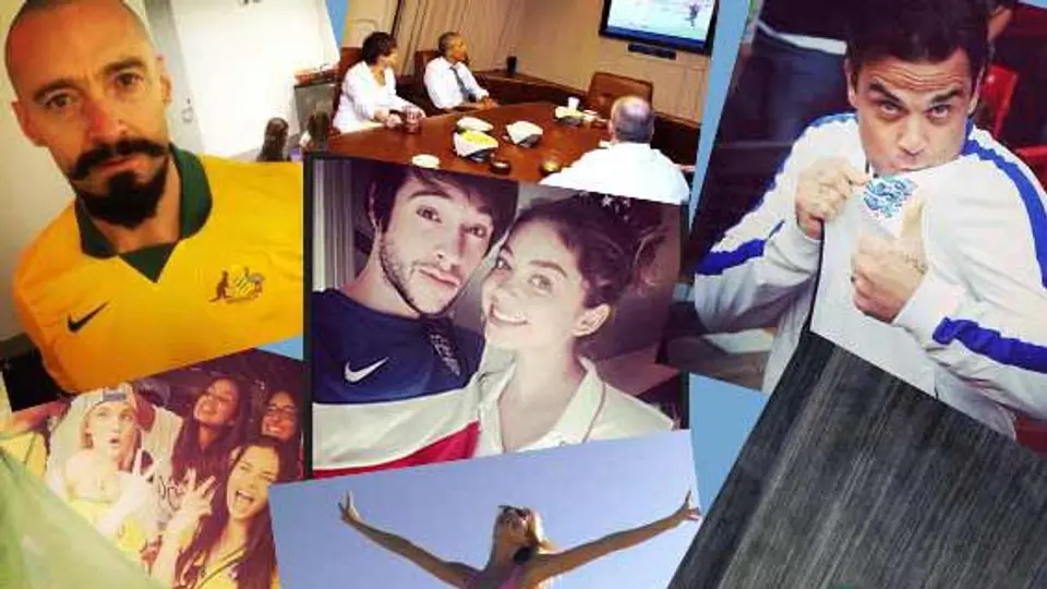 Celebridades muestran su afición por el Mundial