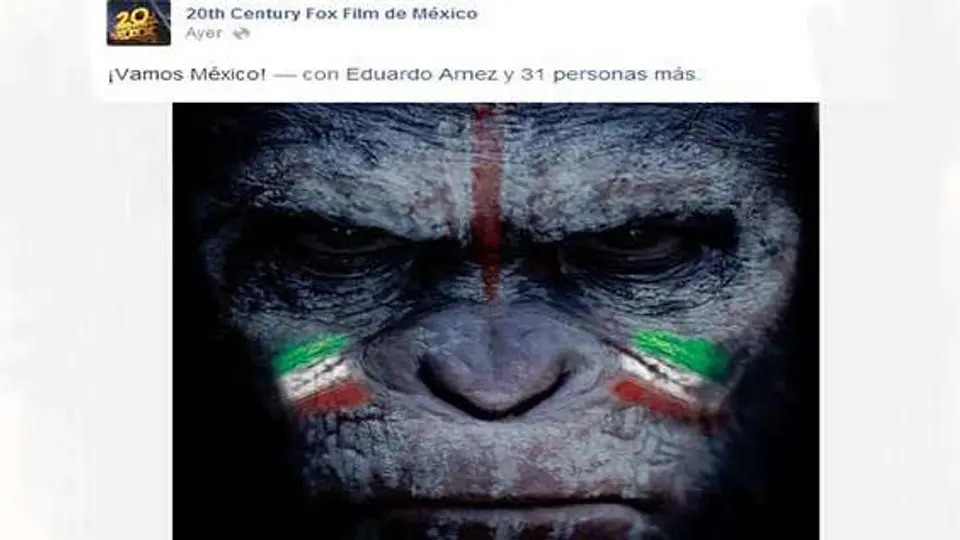 20th Century Fox se disculpa por usar simio en apoyo al Tri