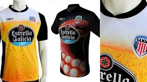 Cerveza y pulpo, en playeras de equipo español