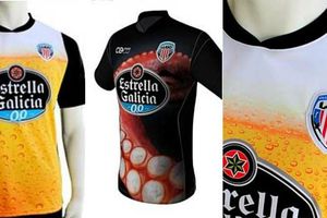 Cerveza y pulpo, en playeras de equipo español