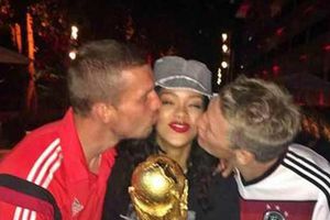 Rihanna celebra el triunfo alemán en Maracaná