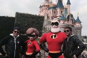 Neymar y Thiago Silva disfrutan de Eurodisney