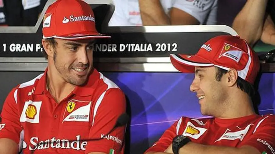 Fernando Alonso desea suerte a Felipe Massa