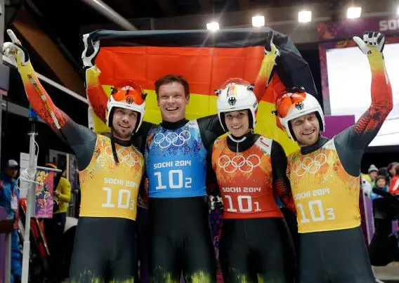 Alemania completa barrida en luge en Sochi