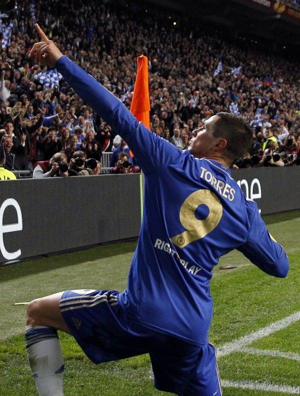 El delantero español Fernando Torres abrió la cuenta a los 59 minutos | EFE
