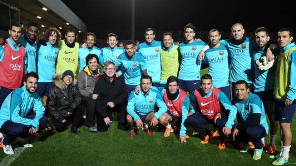 Depeche Mode convive con plantilla del Barcelona