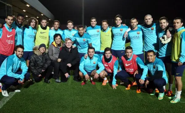 Depeche Mode convive con plantilla del Barcelona