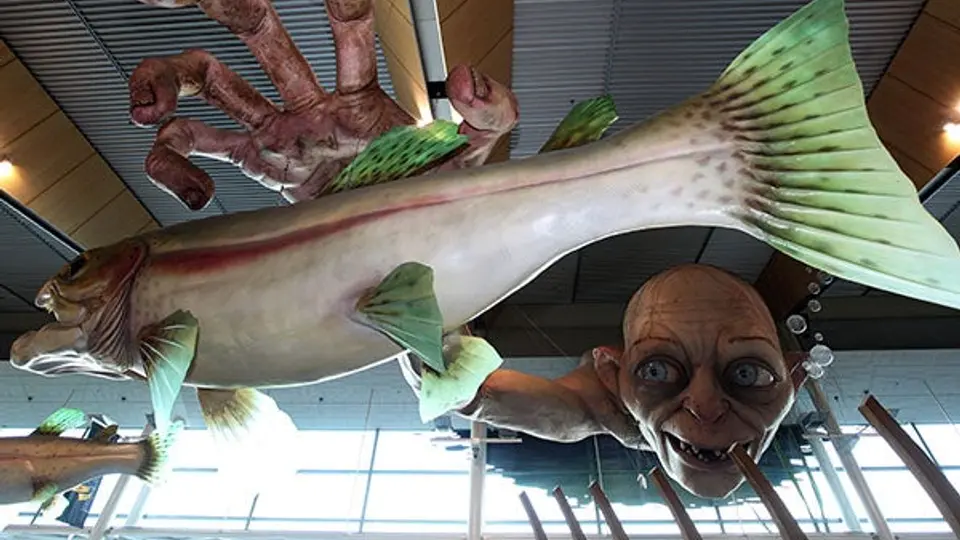 Gollum, la atracción principal del aeropuerto de Wellington