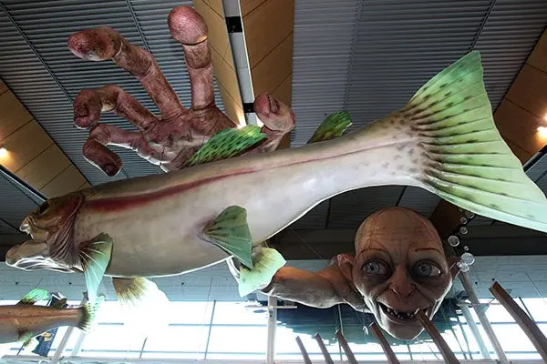 Gollum, la atracción principal del aeropuerto de Wellington