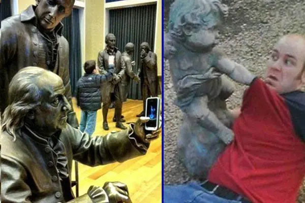 Obras de arte cobran vida en divertidas fotografías