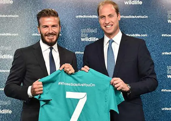 Beckham y Príncipe Guillermo, unidos por los animales
