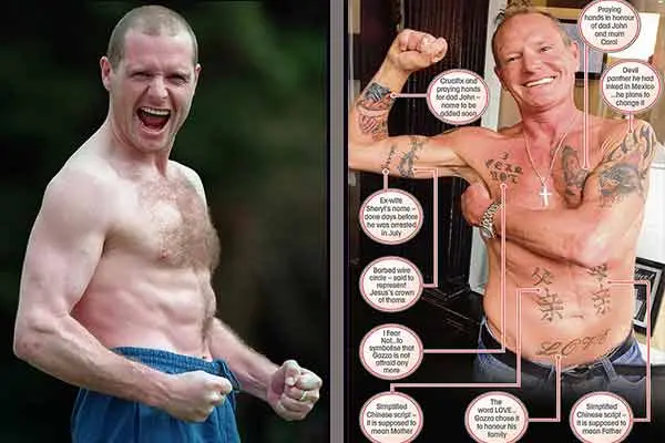 Tatuajes sacan del alcoholismo a Gascoigne