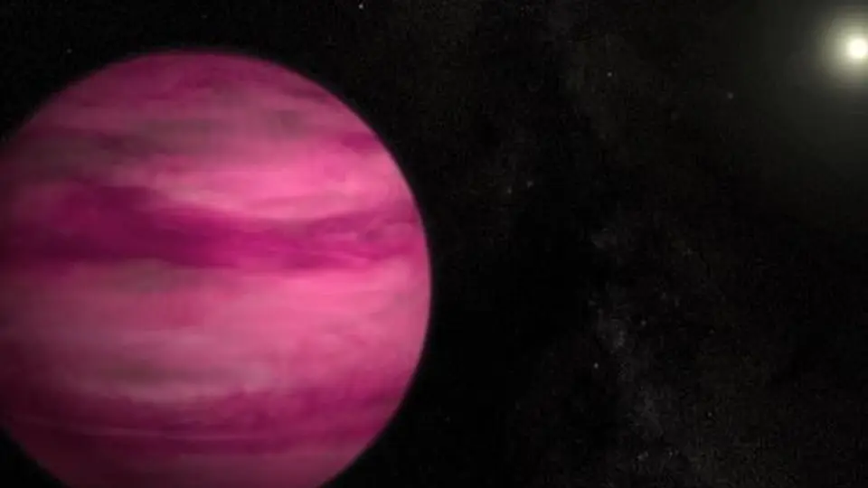 Científicos descubren planeta rosa