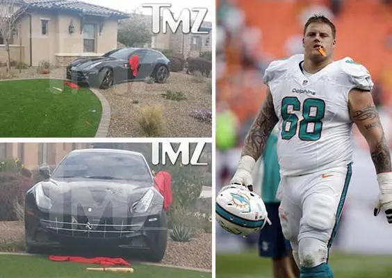 Coche de Richie Incognito, golpeado con un bat