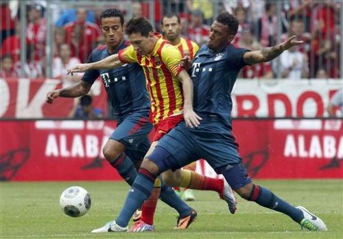 Messi no pudo superar la zaga del Bayern en los primeros 45 minutos que jugó | AP