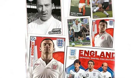 Estampas de Rooney y Beckham en álbum digital del futbol inglés