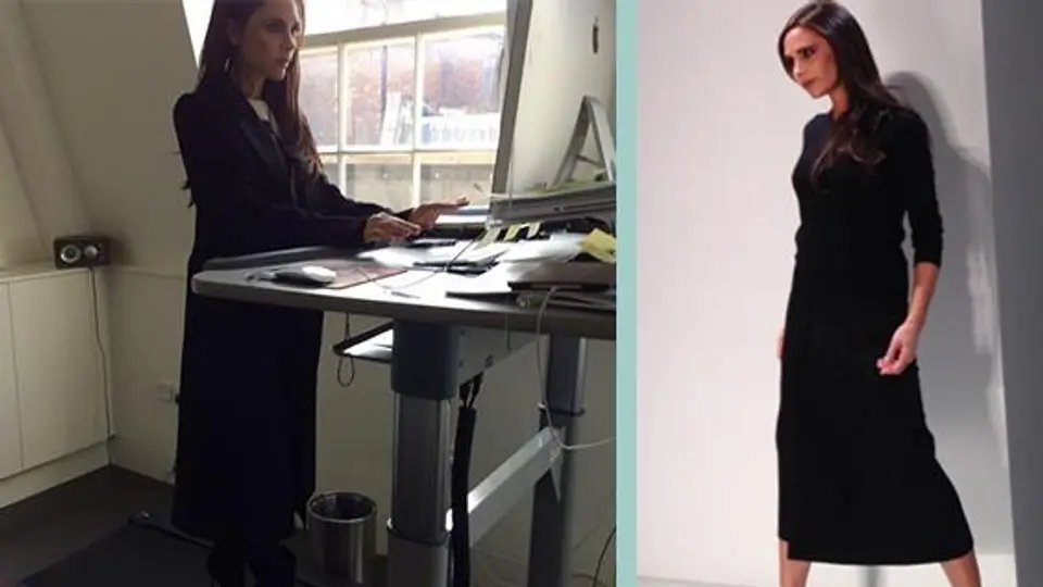 Peculiar forma de Victoria Beckham para ejercitarse