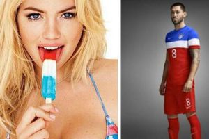 Kate Upton, el gancho de la nueva camiseta de EU
