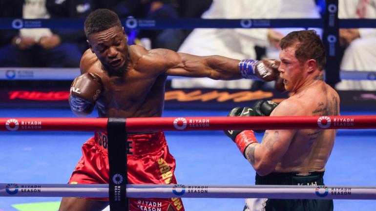Canelo Álvarez y Christian Mbilli en Arabia Saudita | AFP