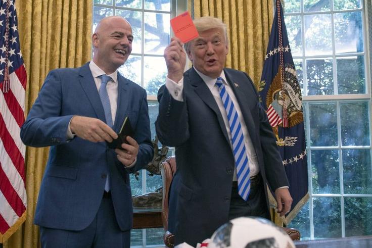 Donald Trump Breaks Silence as He Defends Gianni Infantino Over Folarin Balogun Ban Decision