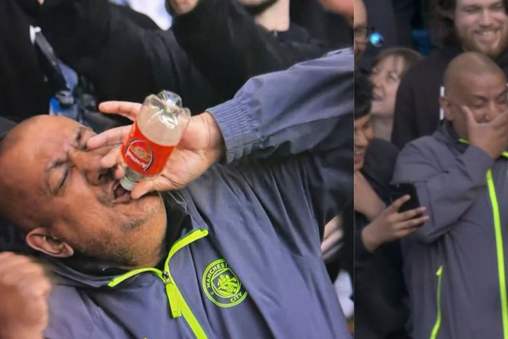 WATCH: Man City Fan Caught Pulling ‘Drinking Arsenal’ Stunt Breaks Silence Over Viral Moment