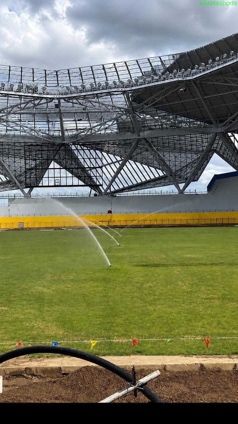 Samia Suluhu Stadium progress. 
Image source: Talanta Stadium