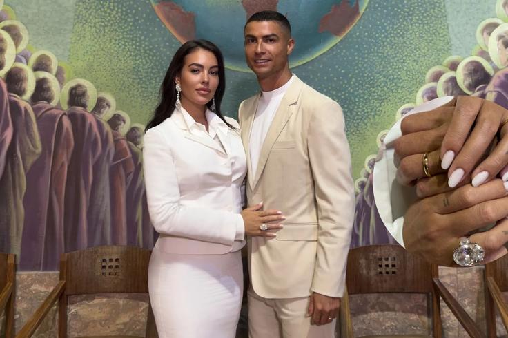 Cristiano Ronaldo and Georgina Rodriguez Reveal Inspiration Behind Intimate Living Room Wedding