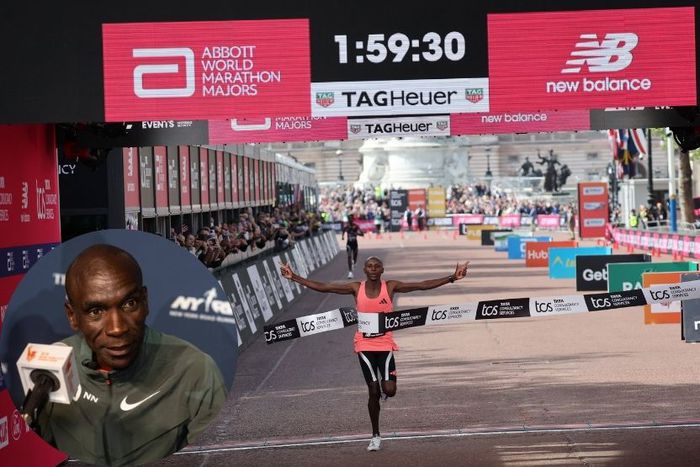 Eliud Kipchoge Reacts as Sabastian Sawe Achieves First Official Sub-2-Hour Marathon in London