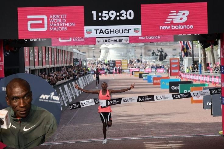 Eliud Kipchoge Reacts as Sabastian Sawe Achieves First Official Sub-2-Hour Marathon in London