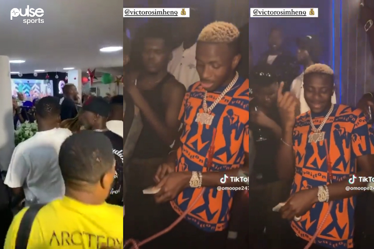 From The Redeemed Church to Club: Victor Osimhen parties hard in the early hours of New Year celebrations