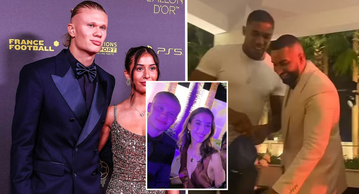 Erling Haaland and his girlfriend Isabel Johansen unite with Anthony Joshua for New Year bash in Dubai