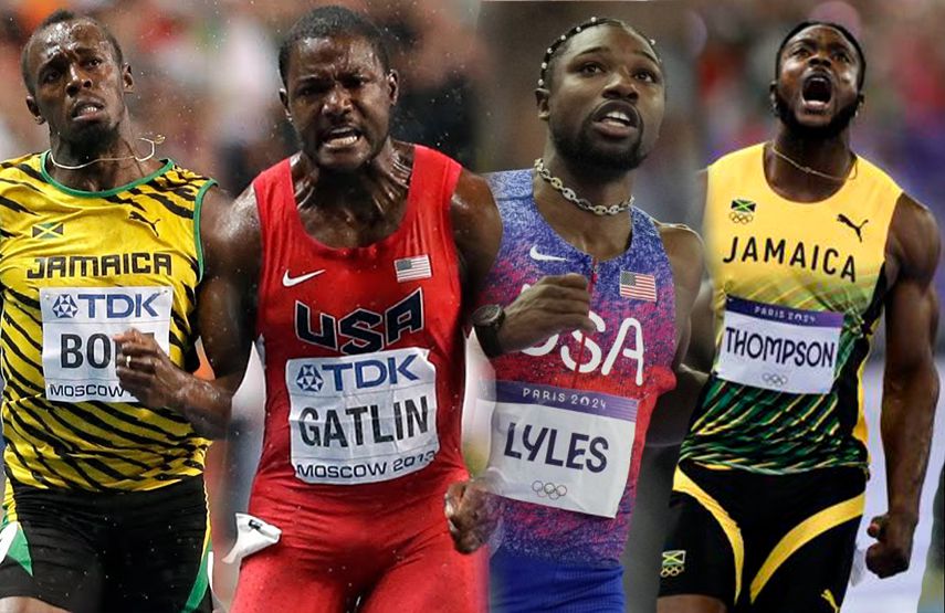 Justin Gatlin eighth, Noah Lyles sixth, Usain Bolt first: How a ...