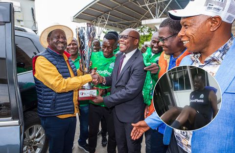 Baba taped exercises in a Gor Mahia kit ahead of much-anticipated 'Sirkal' derby against Police